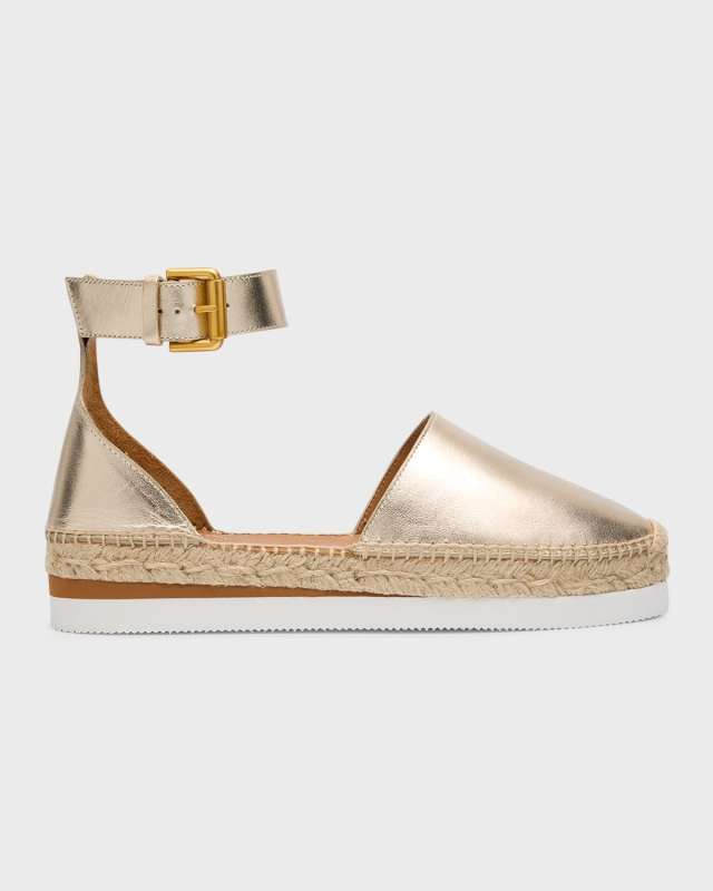 Glyn Metallic Closed-Toe Platform Sandals